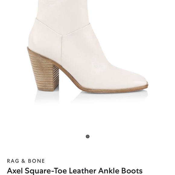 Rag & Bone White Ankle Boots - Picture 2 of 9